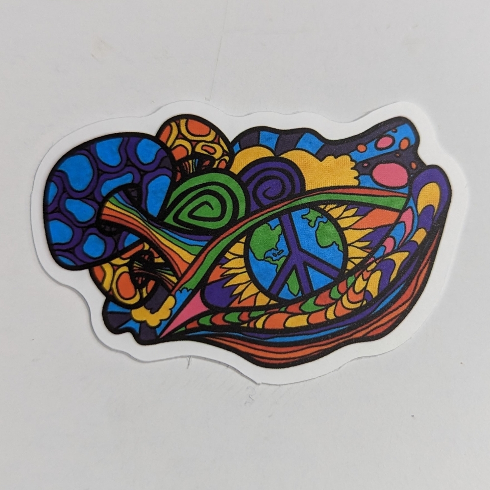 Peace Sign Eye Sticker